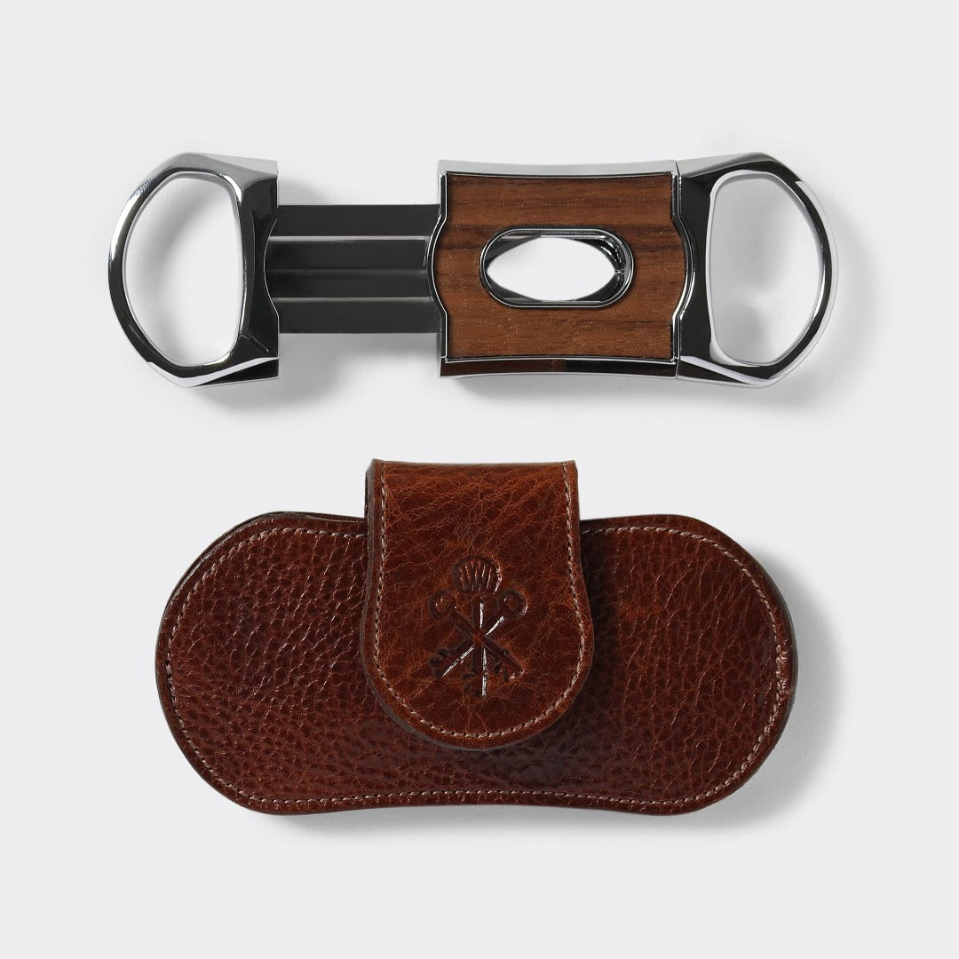 Custom "V" Cigar Cutter in Walnut Wood